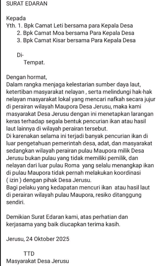 WARGA ROMA KECAM MARAKNYA NELAYAN ILEGAL 5 IMG 20251029 WA0003