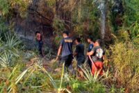 Foto: Lahan terbakar di kawasan Wailete, Desa Hative Besar, Kecamatan Teluk Ambon, Selasa (27/01/2026) sore.