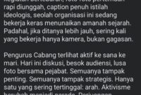 Foto: Unggahan akun Facebook *In Gibs* mengkritisi arah dan watak Himpunan Mahasiswa Islam (HMI) Cabang Ambon menjelang Konferensi Cabang (Kobfercab) ke-34.