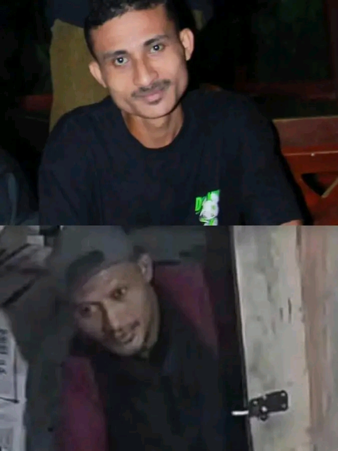 Keterangan: Foto di atas adalah korban salah tangkap, Victor Adam Papera dan Foto di bawah adalah pelaku di CCTV. Sumber Facebook, Trisia Papera.