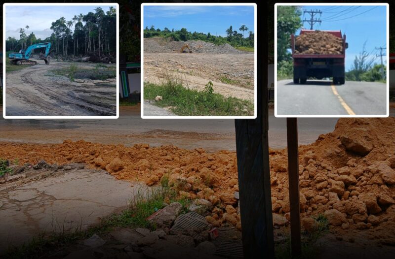 Aktivitas galian C oleh PT Mulai Karya Konstruksi yang diduga ilegal dan digunakan pada proyek pemerintah. Selasa, (30/3/2026) Foto: Mn/Ar