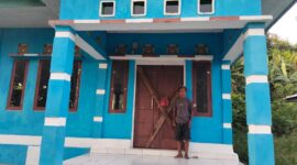 Tampak Pemalangan Kantor Desa Terkuri,Kecamatan Leksula Kabupaten Buru Selatan. Jumat, (10/4/2026).Foto, Mn/Rw