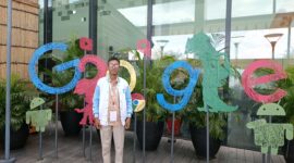 Welem Porumau, Mahasiswa politeknik negeri Ambon, di tour kantor Google ekslusif Indonesia. 
