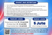 Flayer sayembara desain logo dan maskot resmi yang di keluarkan oleh panitia kongres ke XL GMKI. 