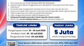 Flayer sayembara desain logo dan maskot resmi yang di keluarkan oleh panitia kongres ke XL GMKI. 