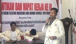 Foto: Sekretaris Pimpinan Cabang Kesatuan Mahasiswa Hindu Dharma Indonesia (PC KMHDI) Ambon, Ipang Latubual.